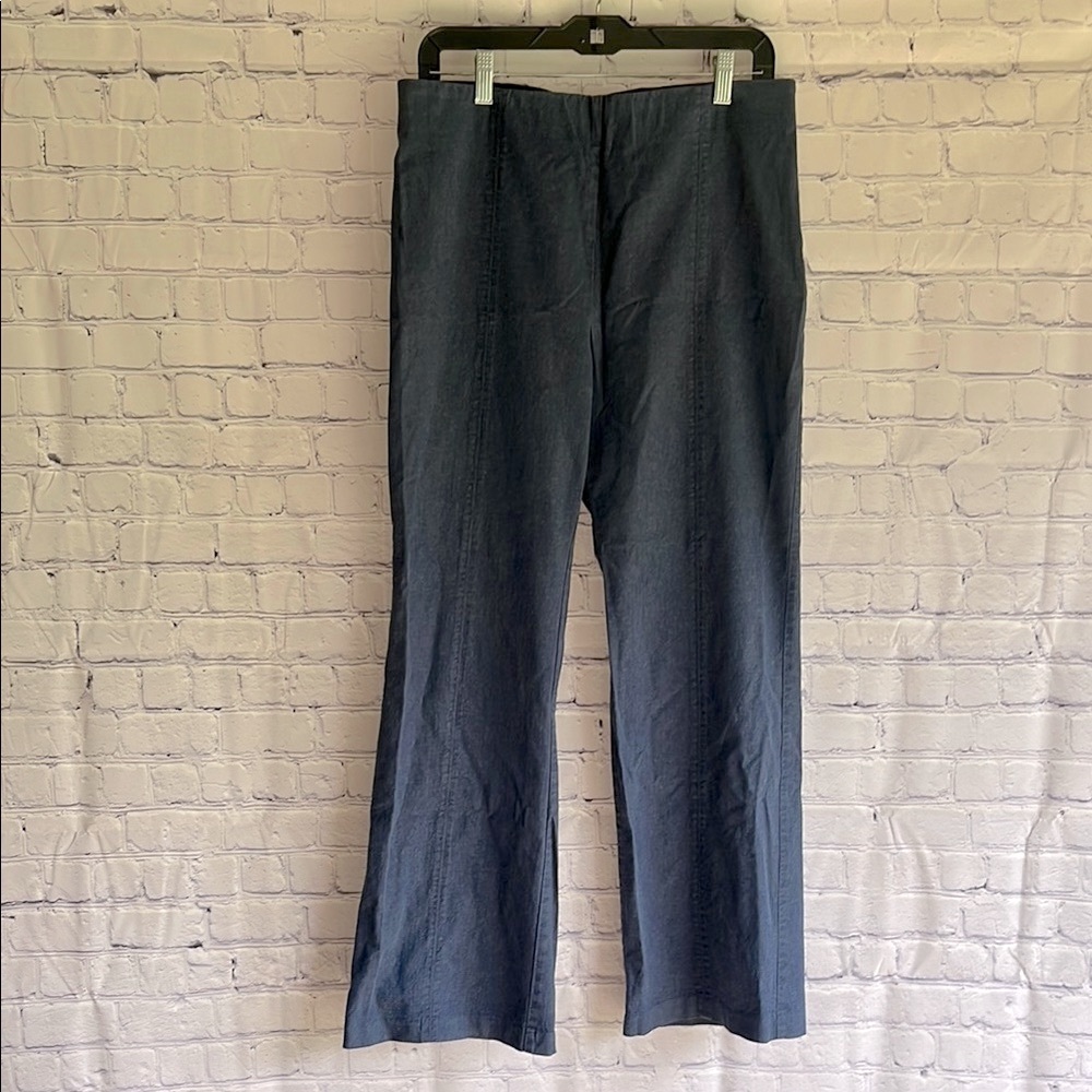 Talbots Womans‎ Portlander Trouser Blue jeans wide leg Pants Size 12